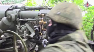 Боевая работа расчетов РСЗО «Град» и 152-мм гаубиц «Гиацинт-Б» ЮВО Ведя боевую р…