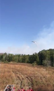 Воздушно-космические силы России оказывают помощь в тушении природных пожаров в…